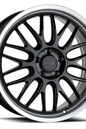 Petrol P4C GBM 16x7 +40 5x112mm 66.6mm Gloss Black Machined Lip Trending