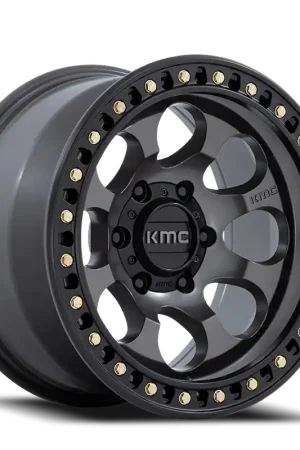 KMC Riot SBL KM550 AB 17x8.5 +10 6x139.7mm 106.1mm Anthracite Satin Black Lip Price Drop