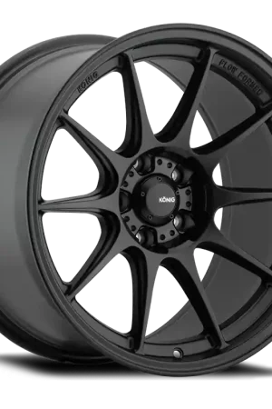 Konig Dekagram 15x9 4x100 ET35 Semi-Matte Black Seasonal Sale