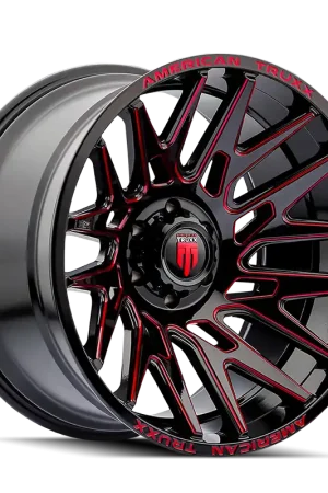 American Truxx Evolution AT1919 Gloss Black Prizm Red 22x12 6x135 x44mm 87.1mm Limited Time