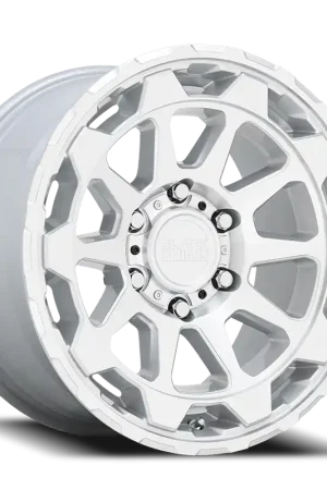 Authentic Black Rhino Rotor SL 20x9 +2 5x127mm 71.6mm Gloss Silver Mirror Cut Face