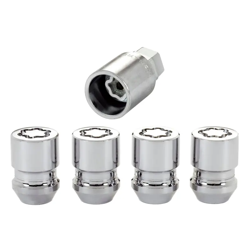 McGard Wheel Lock Nut Set - 4pk. (Cone Seat) M12X1.25 / 19mm & 21mm Dual Hex / 1.28in. L - Chrome Price Drop