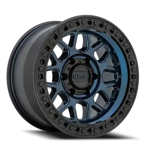 KMC GRS KM549 BL 17x9 +18 8x165.1mm 125.1mm Midnight Blue Gloss Black Lip High Quality