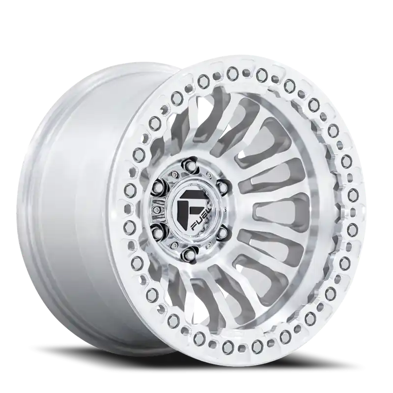 Budget Fuel Rincon Beadlock FC125DX 17x9 -38 6x139.7mm 106.1mm Machined Silver
