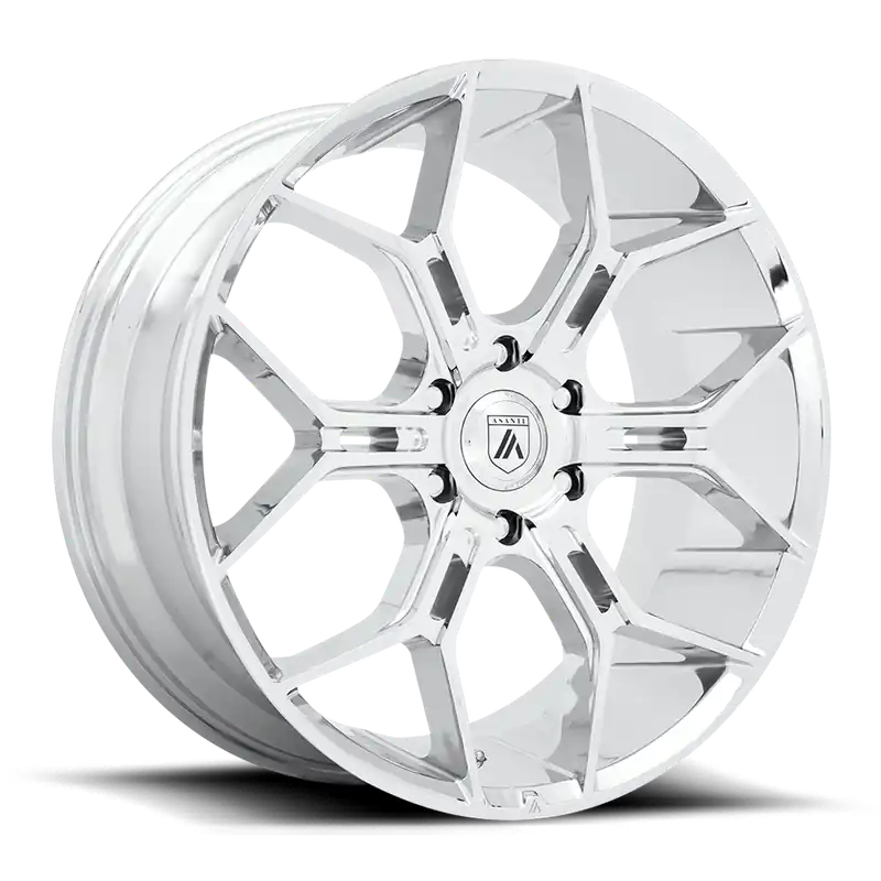Genuine Asanti Black Label Monarch Truck ABL38 CH 22x9.5 +20 6x139.7mm 106.1mm Chrome