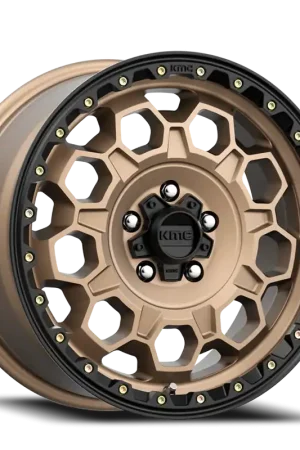 Price Cut KMC Trek KM545 BRZ 17x8 +38 5x107.95mm 72.56mm Matte Bronze Black Lip