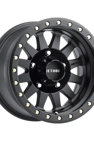 Method MR304 Double Standard 15x8 -24mm Offset 5x4.5 83mm CB Matte Black Wheel Genuine