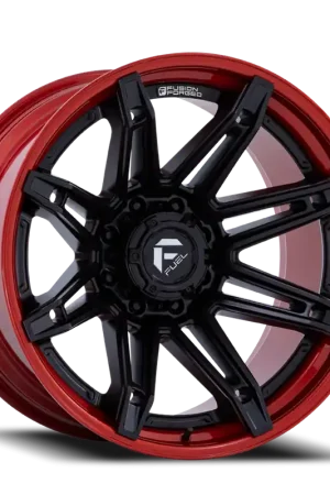 Mega Sale Fuel Brawl FC401MQ 22x10 -18 8x170mm 125.1mm Matte Black Candy Red Lip