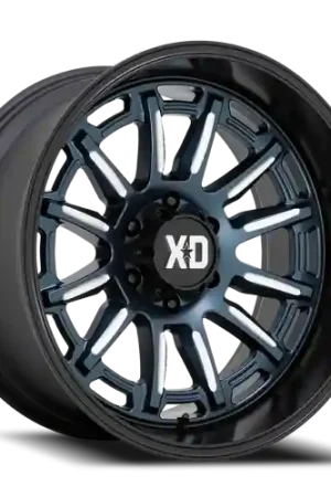 Fast Shipping XD Series Phoenix XD865 20x10 -18 6x135mm 87.1mm Metallic Blue Milled-Black Lip