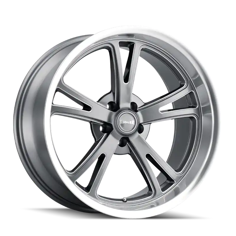 Ridler 606 Gloss Grey Machined 20x10 5x120.65 0mm 83.82mm Fast Shipping
