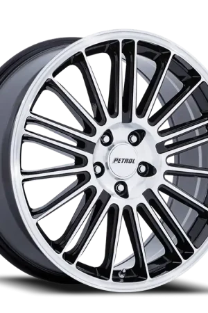 Bulk Order Petrol P1D GBM 17x8 +40 5x114.3mm 72.56mm Gloss Black Machined Face