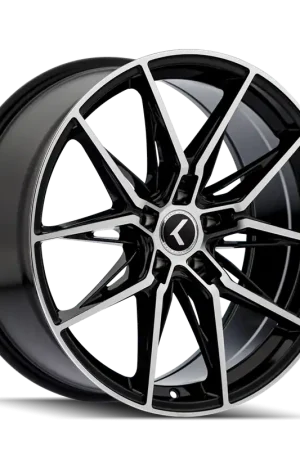 Kraze Evolve KR196 Gloss Black/Machined Face 19x8.5 5x120 30mm 72.56mm Exclusive