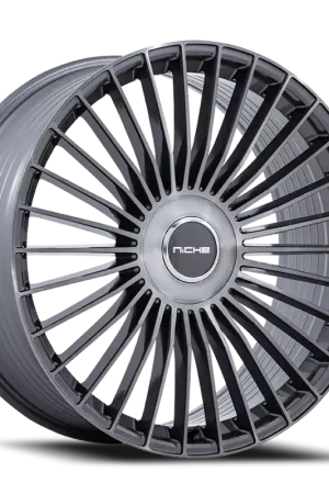 Cheap Niche Serene NC282 TG 22x10 +20 5x130mm 84.1mm Gloss Titanium Brushed