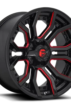 Fuel Rage D712 20x10 -18 5x127/5x139.7mm 87.1mm Gloss Black Red Tinted Clear Clearance