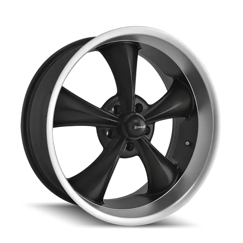 Ridler 695 Matte Black Machined 17x8 5x120.65 0mm 83.82mm Top Rated