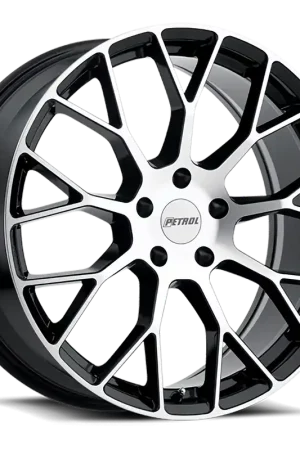 Express Delivery Petrol P2B GBM 18x8 +40 5x108mm 72.1mm Gloss Black Machined Face