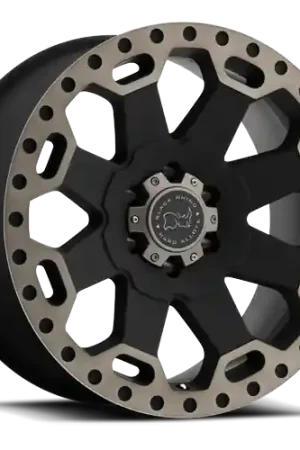 Black Rhino Warlord BK 17x8 +52 6x130mm 84.1mm Matte Black Machined Dark Tint Lip Instant Buy
