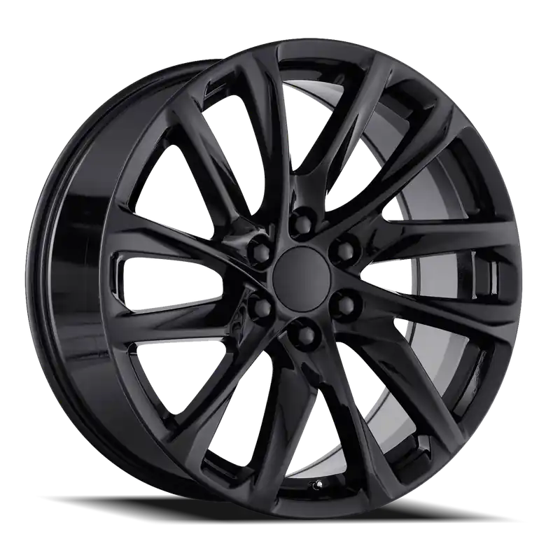 Wholesale Factory Reproductions FR 98 Escalade 12 Spoke Replica GB 22x9 +28 6x139.7mm 78.1mm Gloss Black