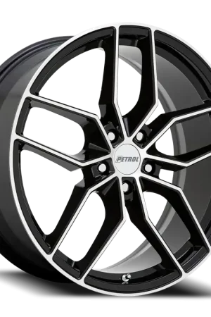 Free Returns Petrol P5C GBM 18x8 +40 5x112mm 66.6mm Gloss Black Machined Face