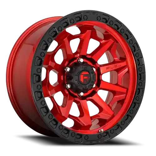 Fuel Covert D695 17x9 +1 6x139.7mm 106.1mm Candy Red Black Bead Ring Clearance