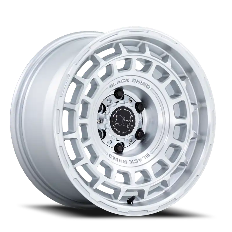 New Arrival Black Rhino AWOL SD 17x8.5 +25 5x114.3mm 72.56mm Silver Machined Face