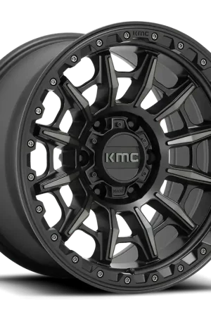 KMC Carnage KM547 GY 16x8 +0 6x139.7mm 106.1mm Satin Black Gray Tint Markdown