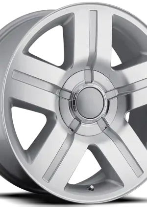 Factory Reproductions FR 37 Chevrolet Texas Silverado Replica SL 24x10 +31 6x139.7mm 78.1mm Gloss Silver Machined Face Clearance