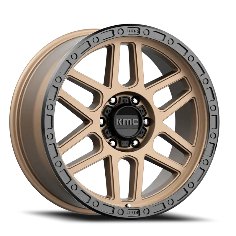 KMC Mesa KM544 BRZ 17x9 -12 6x139.7mm 106.25mm Matte Bronze Black Lip Shop Now