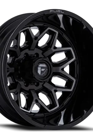 Fuel Flux Dually D875 22x8.25 -201 8x210mm 154.3mm Gloss Black Double Dark Tint Bulk Order