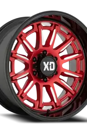XD Series Phoenix XD865 20x9 +0 6x139.7mm 106.1mm Candy Red Milled-Black Lip Price Cut