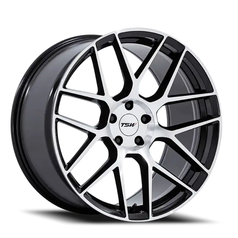Weekend Sale TSW Lasarthe GBM 20x9 +35 5x114.3mm 72.56mm Gloss Black Machined