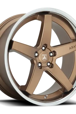 Asanti Black Label Regal ABL31 BRZ 22x9 +15 5x115mm 72.6mm Satin Bronze Chrome Lip High Quality