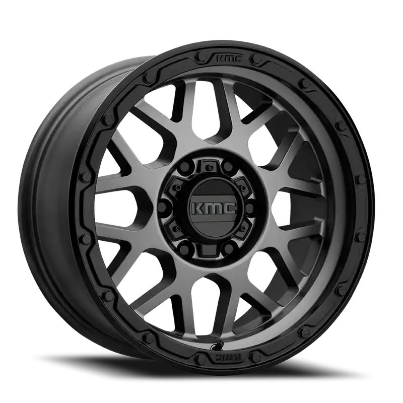 KMC Grenade Off-Road KM535 GY 18x8.5 +0 6x135mm 87.1mm Matte Gray Matte Black Lip Express Delivery