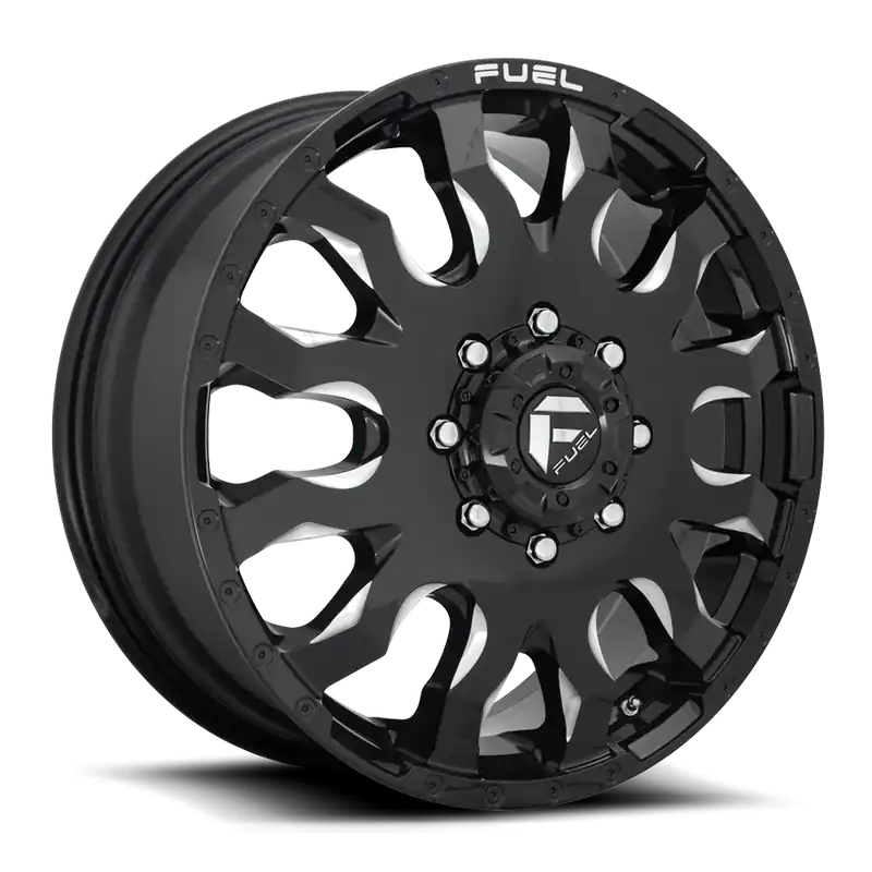 Fuel Blitz Dually D673 20x8.25 +105 8x210mm 154.3mm Gloss Black Milled Crafted