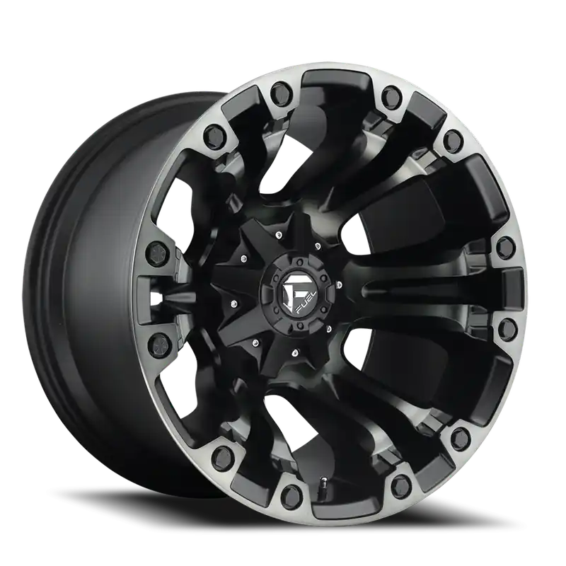 Popular Fuel Vapor D851 20x9 +1 5x139.7/5x150mm 110.1mm Matte Black Gray Tint