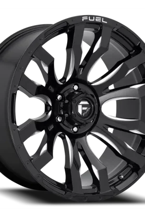 Price Drop Fuel Blitz D673 22x12 -44 6x139.7mm 106.1mm Gloss Black Milled