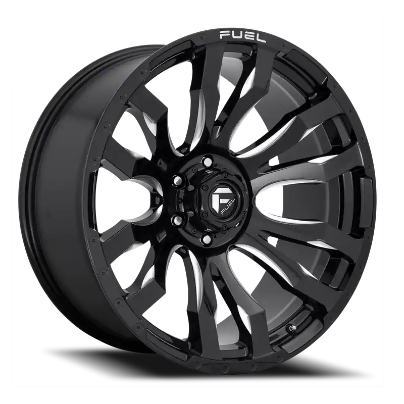Price Drop Fuel Blitz D673 22x12 -44 6x139.7mm 106.1mm Gloss Black Milled