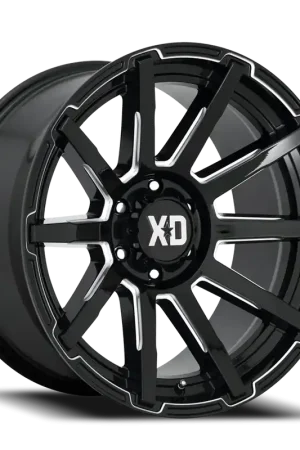 XD Series Outbreak XD847 GB-M 22x10 +12 5x150mm 110.5mm Gloss Black Milled Factory Price