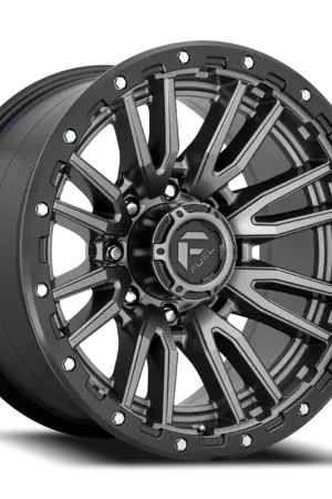 Must Have Fuel Rebel D680 22x10 -18 8x165.1mm 125.1mm Matte Gunmetal Black Bead Ring