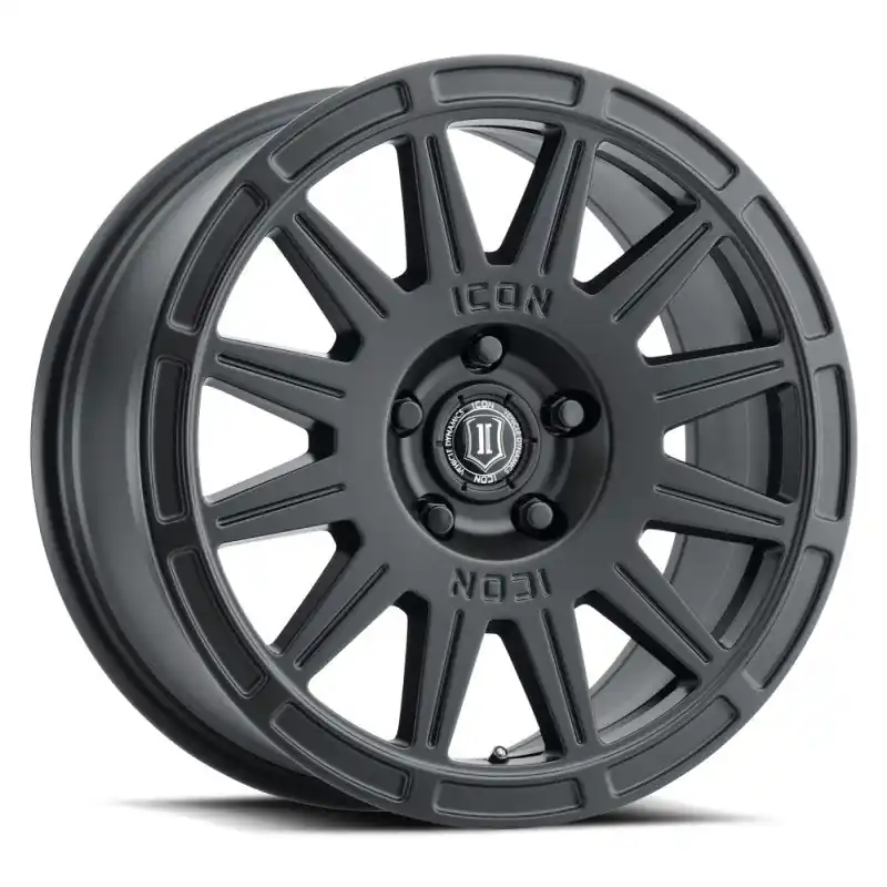 Buy Today ICON Ricochet 17x8 5x4.5 38mm Offset 6in BS Satin Black Wheel