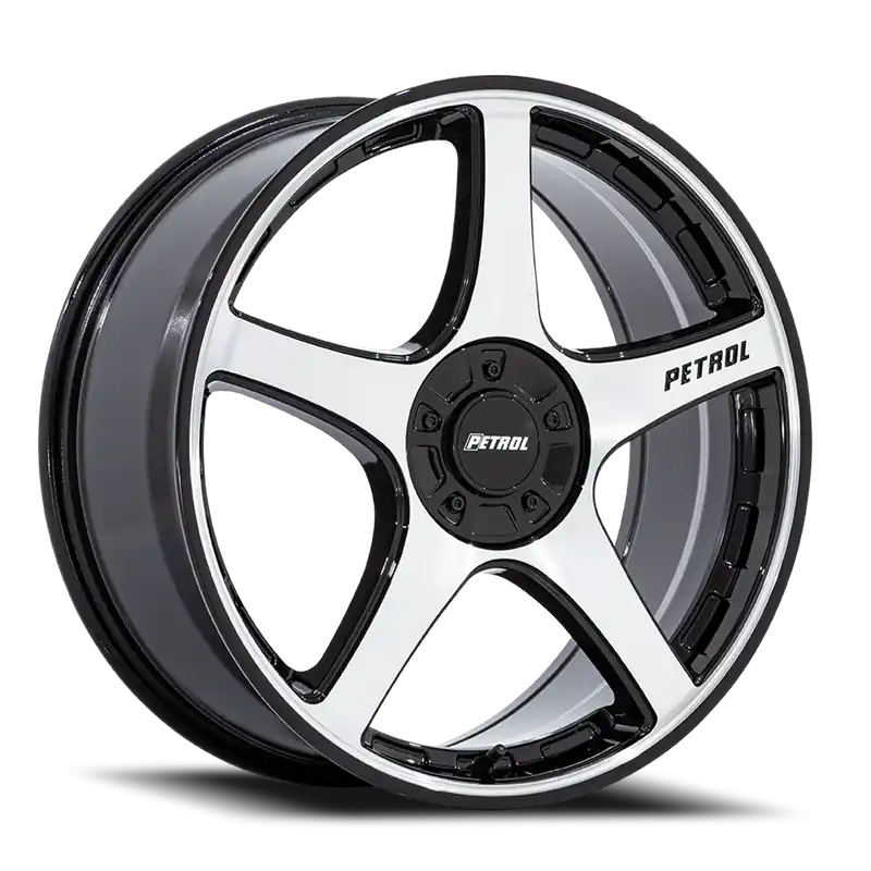 Petrol P2E GBM 17x8 +40 5x112/5x120mm 74.1mm Gloss Black Machined Face Handmade