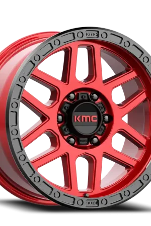 One Day Deal KMC Mesa KM544 RD 18x9 +18 6x139.7mm 106.25mm Candy Red Black Lip