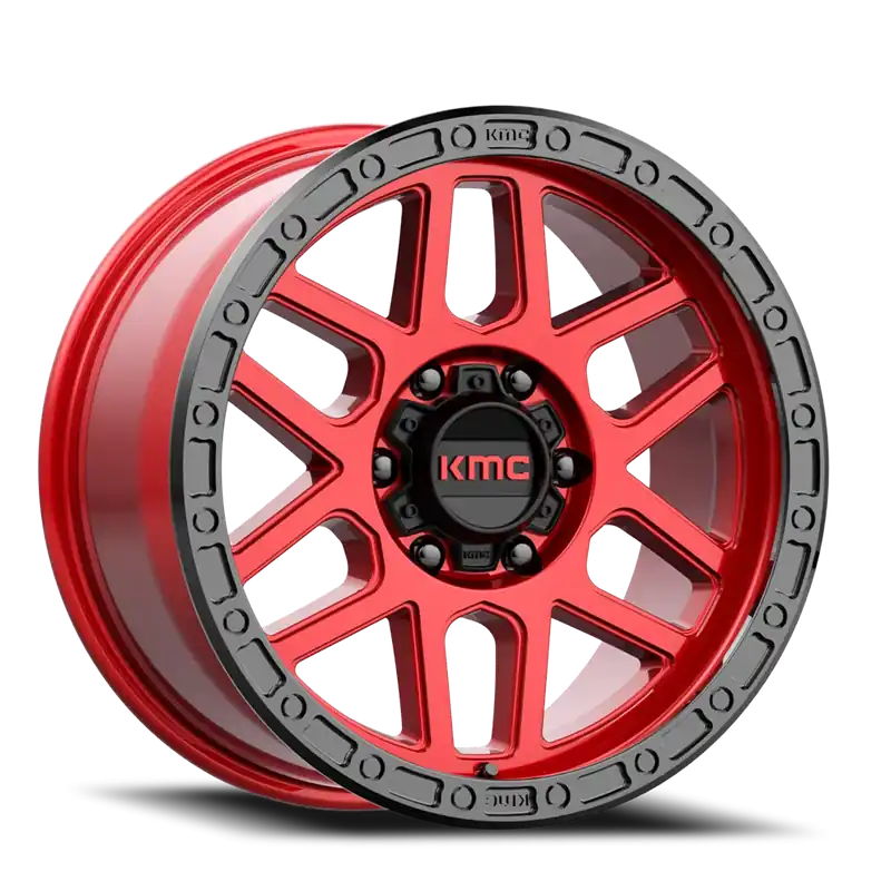 One Day Deal KMC Mesa KM544 RD 18x9 +18 6x139.7mm 106.25mm Candy Red Black Lip