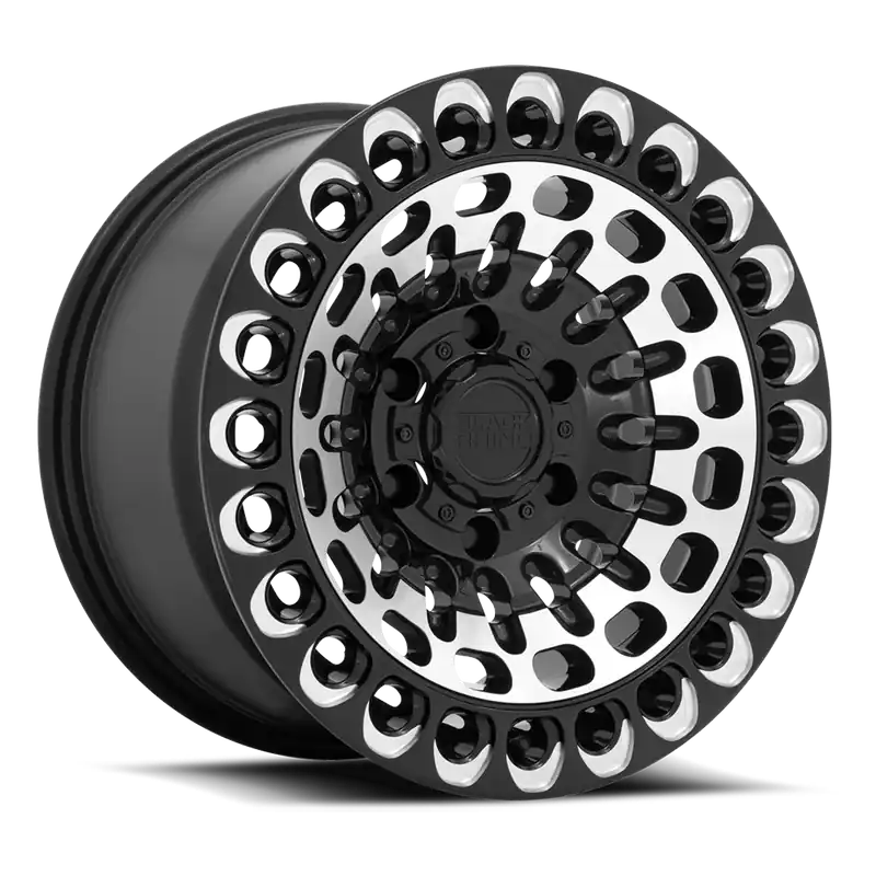 Today Only Black Rhino Labyrinth 17x9.5 +12 6x139.7mm 112.1mm Gloss Black Machined Face-Milled