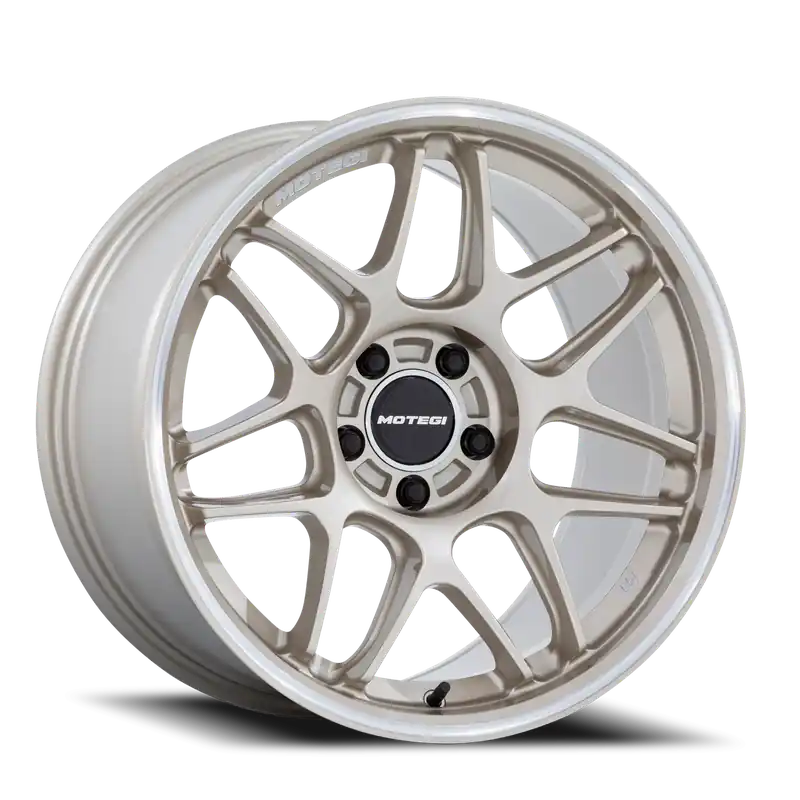 Motegi MR158 Tsubaki GD 18x9.5 +40 5x114.3mm 72.56mm Motorsport Gold Machined Lip Special Discount