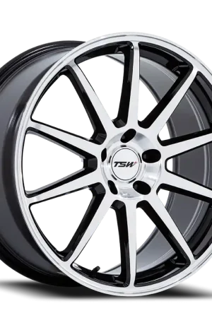 TSW Canard TW004 GBM 19x8.5 +32 5x112mm 66.56mm Gloss Black Machined Face Budget