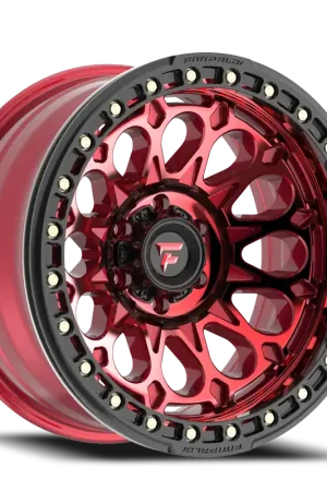 Handmade Fittipaldi Offroad Beadlock Series FB153R 17x9 -15 6x135mm 87.1mm Red Machined Forged Ring