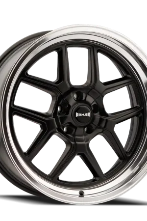 Last Chance Ridler 610 Matte Black Polished 17x8 5x114.3 0mm 83.82mm