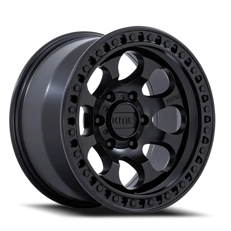 KMC Riot SBL KM550 MX 17x8.5 +10 6x139.7mm 106.1mm Satin Black Satin Black Lip Markdown