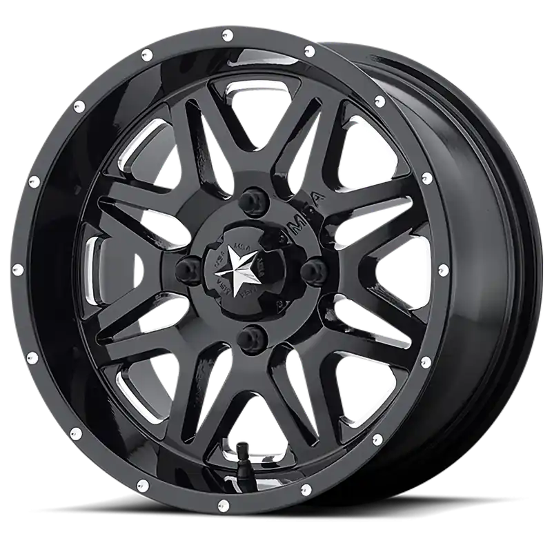 Today Only MSA Vibe M26 GB-M 16x7 +0 4x137mm 112mm Gloss Black Milled